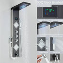 GobekUsa Black LED Shower Faucet SPA Massage Jet Rain Panel Bidet Sprayer Tap