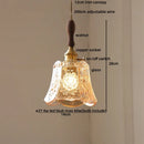 GobekUsa Green Glass LED Pendant Lamp | Modern Nordic Wood Walnut | Brass Knob Switch | Hanging Light