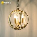 GobekUsa Gold Globe Chandelier Pendant Light for Living Room & Dining Room