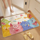 "GobekUsa Cartoon Print Bathroom Carpet: Soft, Absorbent & Anti-Slip Entrance Mat"