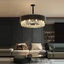 GobekUsa Gold Crystal Water Droplet Pendant Light - Black Suspension Lamp