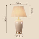 GobekUsa Ice Crack Ceramic Table Lamp for Bedroom and Study