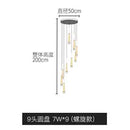 GobekUsa Elegant LED Ring Chandelier for Living Room Bedroom Kitchen Staircase Lighting