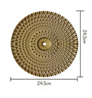 GobekUsa Geometric Golden Metal Wall Hanging Round Ornaments - Room Decoration Accessories
