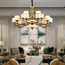GobekUsa Jade Zinc Alloy Chandelier for Living Room, Restaurant, Hall - Elegant Chinese Design