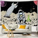 GobekUsa Astronaut Alien Tapestry Wall Hanging Kawaii Universe Mystic Home Decor
