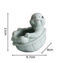 GobekUsa Cartoon Turtle Ceramic Vase for Table Decoration and Flowers Arrangement