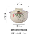 GobekUsa Japanese Style Ramen Bowl with Lid | Ceramic Noodle Bowl for Soup, Rice, Porridge