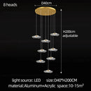 GobekUsa LED Lotus Leaf Staircase Chandelier: Modern Design for Hotel Lobby, Kitchen & Villa