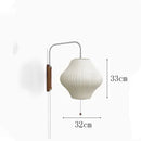 GobekUsa Handwoven Silk Ball Wall Light: Japanese Design for Living Room and Bedroom
