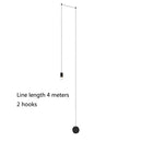 GobekUsa Black Minimalist LED Wall Lamp for Bedroom and Living Room