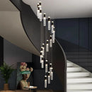 GobekUsa Crystal Chandelier: Stylish Stair Pendant Lamp for Living Room & Interior Lighting
