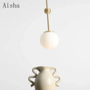 GobekUsa Gold Glass Chandelier 3-Head Lamp Fixture for Living & Dining Room