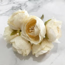 GobekUsa Ivory Flower Cherry Stamen Berries Bundle for DIY Christmas Wedding Decor