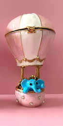 GobekUsa Crystal Animal Figurines Trinket Box Hand Painted Ring Holder Dresser Decor Wedding Gift