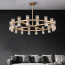 GobekUsa Crystal Chandelier Pendant Light for Living Room Dining Room Ceiling Lighting