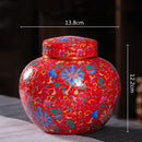 GobekUsa Enamel Tea Pot Ceramic Storage Jar - Airtight Coffee Container
