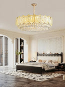 GobekUsa Gold Glass Dining Table Lamp | Modern Round Crystal Hanging Pendant Lights