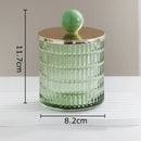 GobekUsa Glass Tea Canister Candy Pot Ceramic Ball Decorative Storage Jar