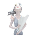 GobekUsa Decorative Butterfly Girl Sculptures Resin Flower Vase Ornaments