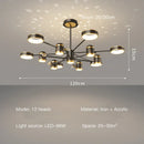 GobekUsa LED Chandelier: Modern Smart Remote Ceiling Light for Living Room Bedroom Dining Kitchen
