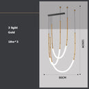 GobekUsa Art Deco Gold Black LED Designer Pendant Light for Dinning Room