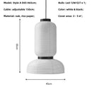 GobekUsa Japanese Paper Pendant Lights Dining Room Chandelier