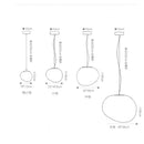 GobekUsa Gregg Glass Pendant Light, Modern LED Hanging Lamp for Dining Kitchen Loft