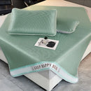 GobekUsa 1800D Cooling Fibres Bed Mat & Pillowcases Set for Summer Nights