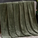 GobekUsa Cozy Striped Flannel Fleece Blanket for Winter - Bedroom Living Room Throw