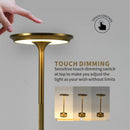 GobekUsa Aluminum LED Desk Lamp Touch Switch Cordless Table Light for Living Room