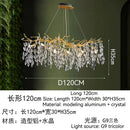 GobekUsa Golden Crystal Tree Ceiling Chandelier, Luxury Aluminum Art Fixture