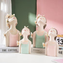 GobekUsa Butterfly Girl Sculptures: Pink Room Decor & Fairy Garden Art for Modern Bedroom