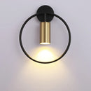 GobekUsa Adjustable LED Brass Gold Ring Wall Sconce Light for Home Hotel Bar