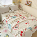 GobekUsa Cozy Milk Velvet Blanket: Cute Pattern, Warm, Multi-Functional Sofa & Travel Shawl