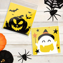 GobekUsa Halloween Biscuits Packaging Bags 100PCS - Kitchen Pastry Decoration Essentials