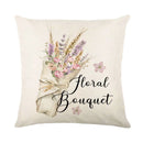 GobekUsa Lavender Flower Linen Pillowcase for Sofa Car, Living Room Decor, Throw Pillow Case