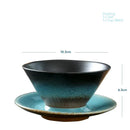 GobekUsa Ceramic Latte Coffee Cup and Saucer Set for Afternoon Tea and Breakfast