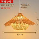 GobekUsa Bamboo Weave Pendant Lamp 30cm - Chinese Style Decor Lighting Fixtures