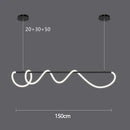 GobekUsa LED Long Hose Chandelier for Dining Room Kitchen Bar Pendant Lamp