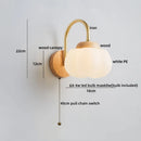 GobekUsa Cotton LED Wall Lamps with Pull Chain Switch for Restaurant Living Room Bedroom