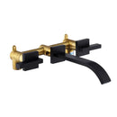 GobekUsa Dual Handle Gold Basin Faucet - Deck Mounted Hot/Cold Water Mixer Tap
