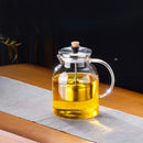 GobekUsa Glass Tea Pot with Infuser, Heat-Resistant Clear Kettle for Herbal Tea, Teaware