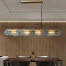 GobekUsa Art Glass Dining Table Chandelier: Modern Luxury LED Hanging Light Fixtures