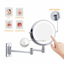 GobekUsa LED Light Makeup Mirror 10X Magnification Double Side Touch Dimming