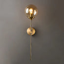 GobekUsa Golden Round Glass Wall Sconce: Modern Nordic Lighting Fixture for Home Decor