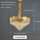 GobekUsa Elegant Crystal Chandelier for Villa Hotel Project Bedroom Restaurant Living Room