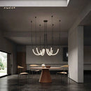GobekUsa Linear Creative Chandelier: Nordic Italian Designer Modern Lighting for Living Room Lobby