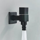 GobekUsa Black Brass Wall Mounted Washing Machine Faucet for Outdoor Use