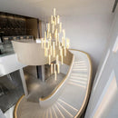 GobekUsa Large Crystal Luxury Chandelier for Living Room Dining Hall Stair Suspension